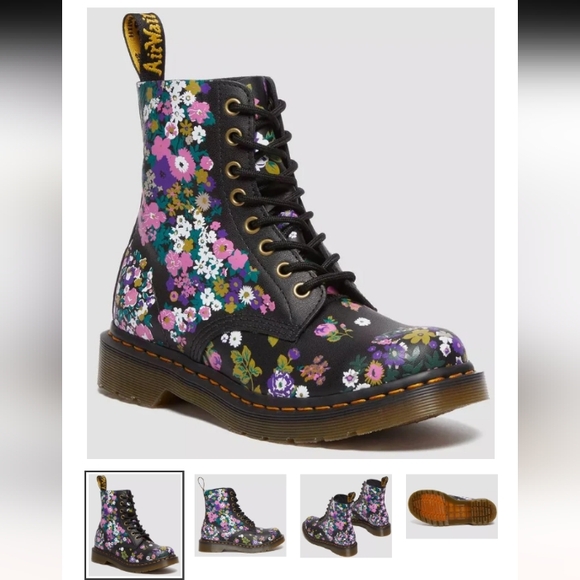 DR. Martens Floral Boots Air Wait With Bouncing Soles👢🌺💮🌸🪻 - Picture 5 of 17
